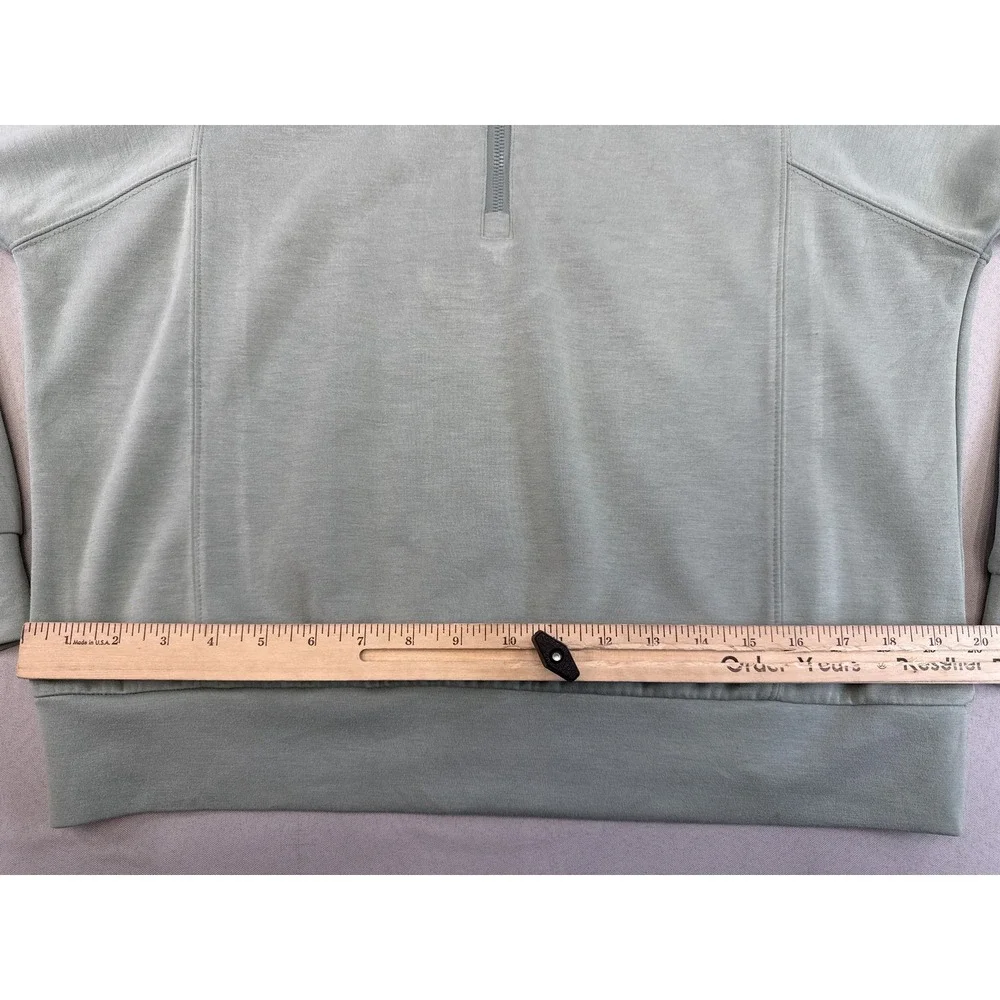 ANRABESS Half Zip Sweatshirt M Mint Green Long Sleeve Relaxed Fit Fleece